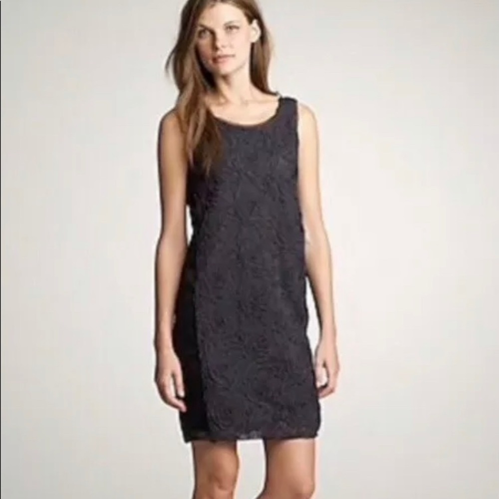 J. Crew Tulle Blossom Dark Grey Dress - Size 6